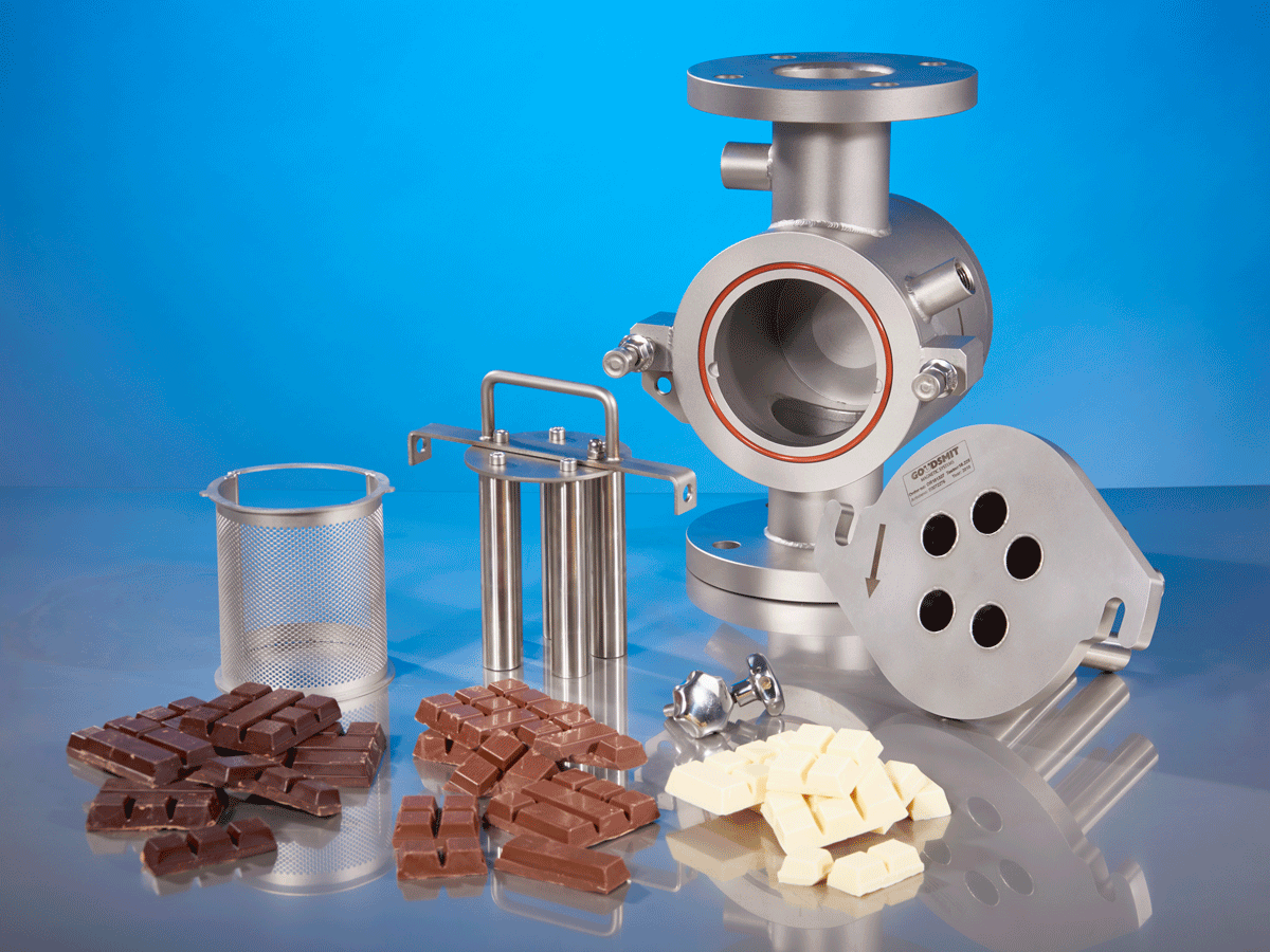 Filtro de línea de presión magnética para chocolate fundido | Goudsmit Magnetics